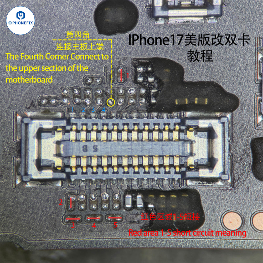 WYLIE SIMHUB (MEP) Integrated SIM Card Slot for iPhone 12-17 Series - CHINA PHONEFIX SHOP Team