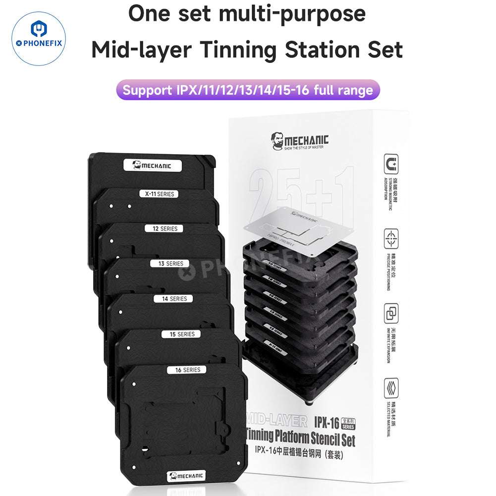 MECHANICKÁ platforma iPhone X-16 Pro Max Mid-Layer Reballing