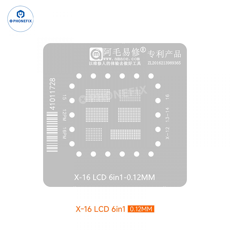 Amaoe iPhone X-16 Screen IC Reballing Stencil Tin Planting Platform