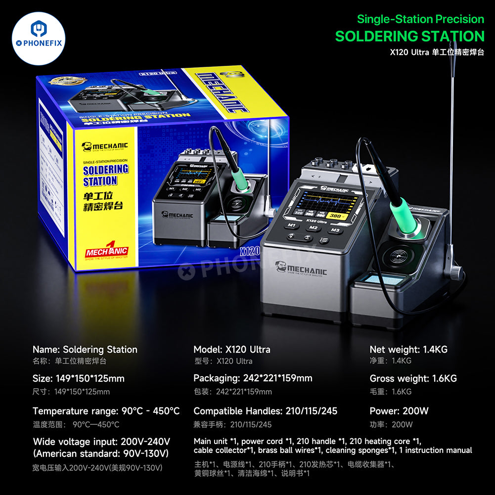 MECHANIC X120 X200 Ultra Precision Soldering Station - CHINA PHONEFIX SHOP Team