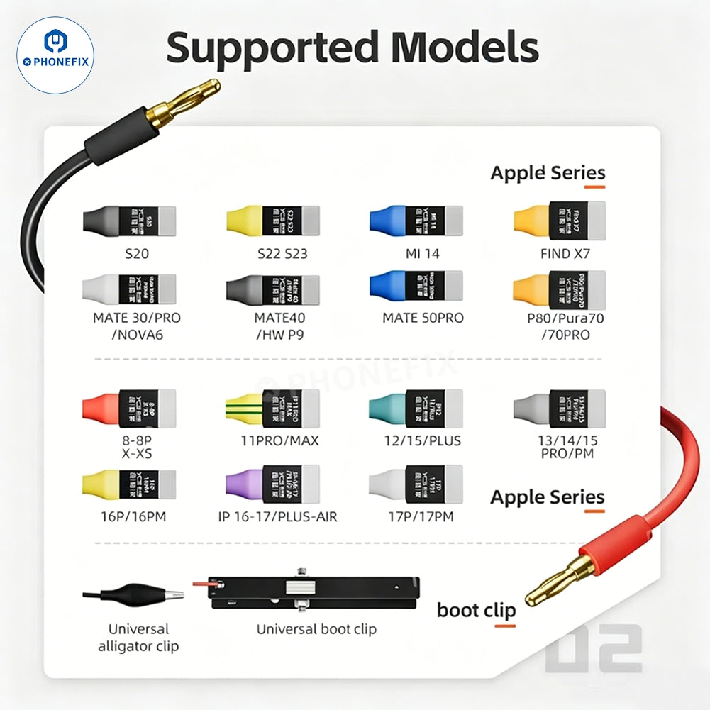YCS D03 16-in-1 Power Boot Cable for iPhone 8-17 Pro Max & Android