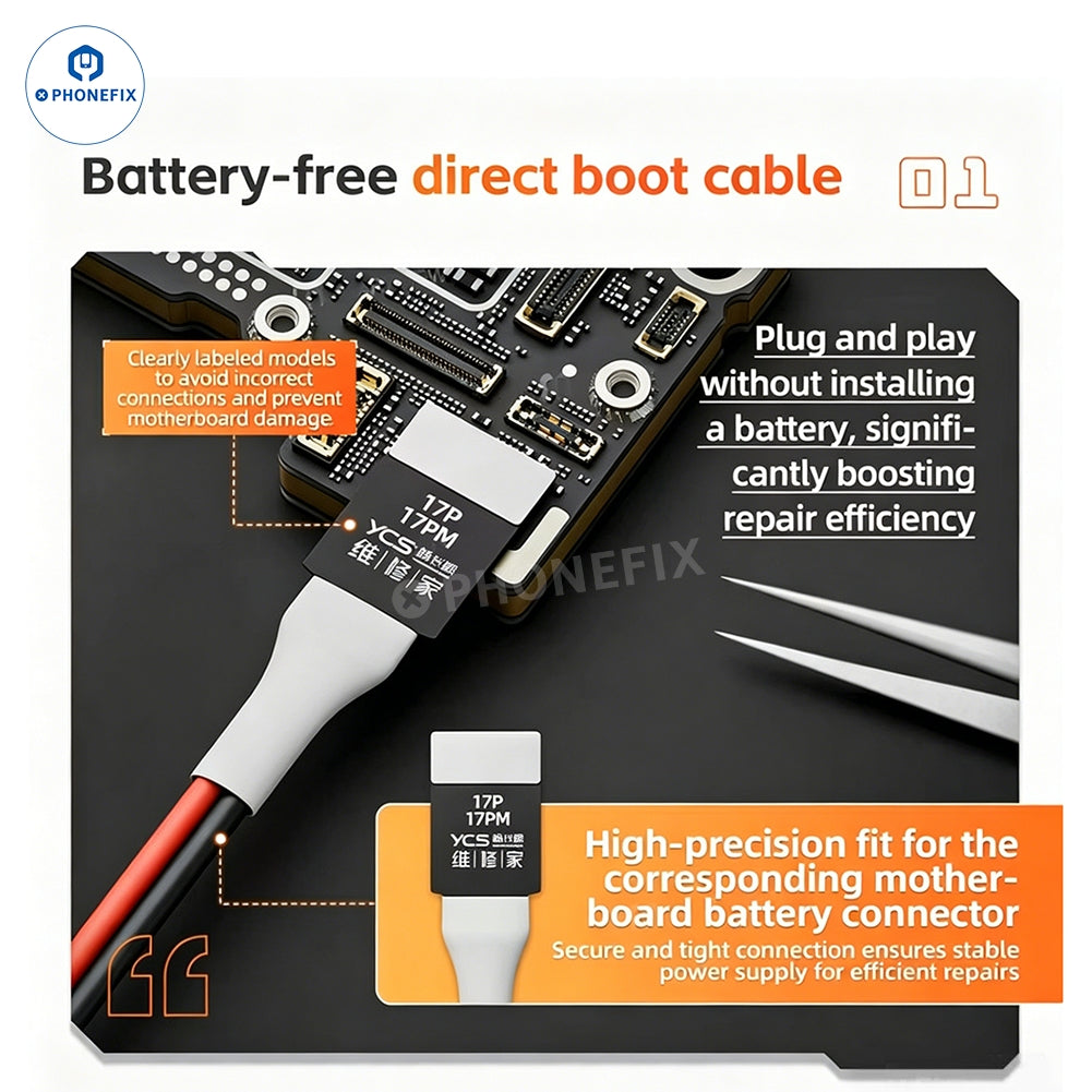 YCS D03 16-in-1 Power Boot Cable for iPhone 8-17 Pro Max & Android