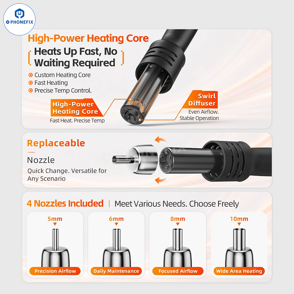 YCS L7 1400W Smart Curve Hot Air Rework Station for Phone Repair