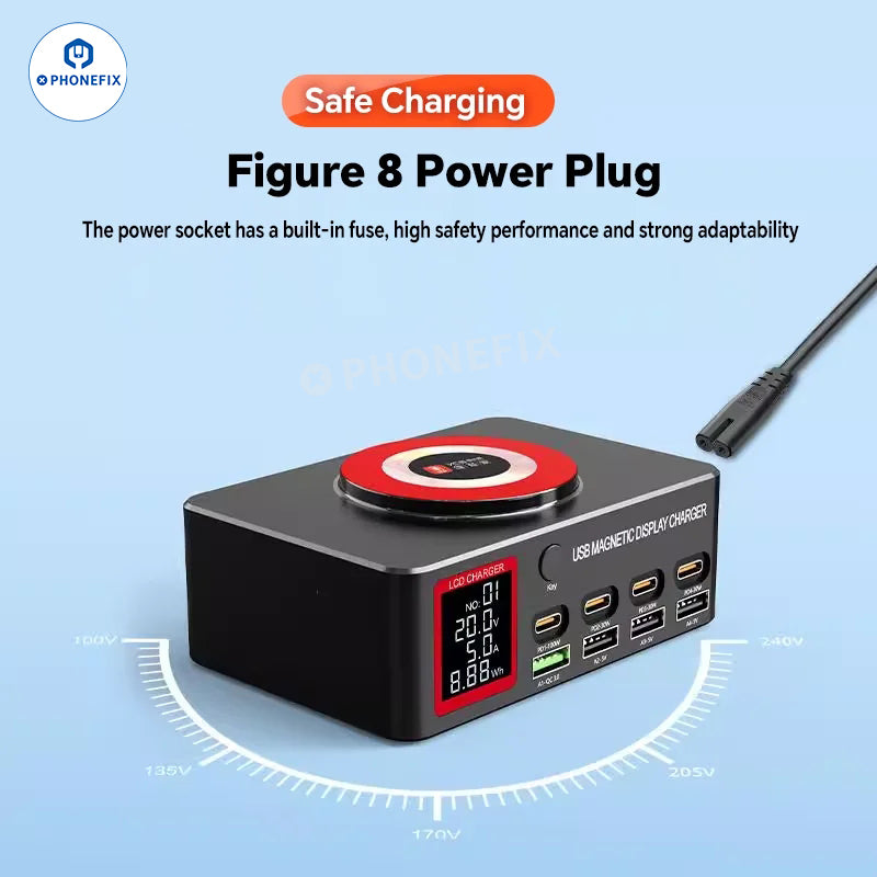 YCS M.Y--D06/S500/S550/S600 Digital Display Multi-port Phone Charging Station for Phones Fast Charge Tools - CHINA PHONEFIX SHOP Team