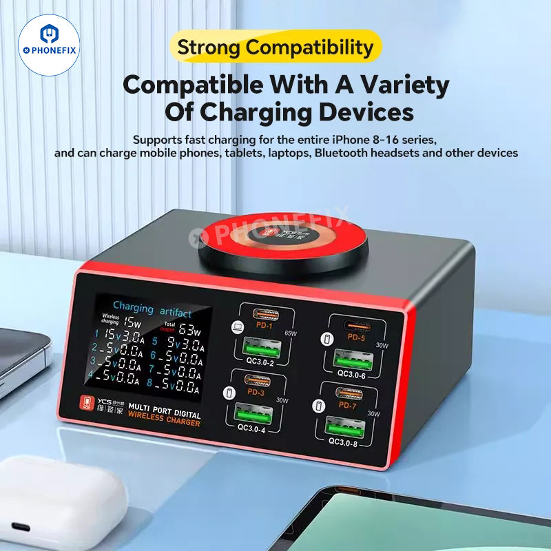 YCS M.Y--D06/S500/S550/S600 Digital Display Multi-port Phone Charging Station for Phones Fast Charge Tools - CHINA PHONEFIX SHOP Team
