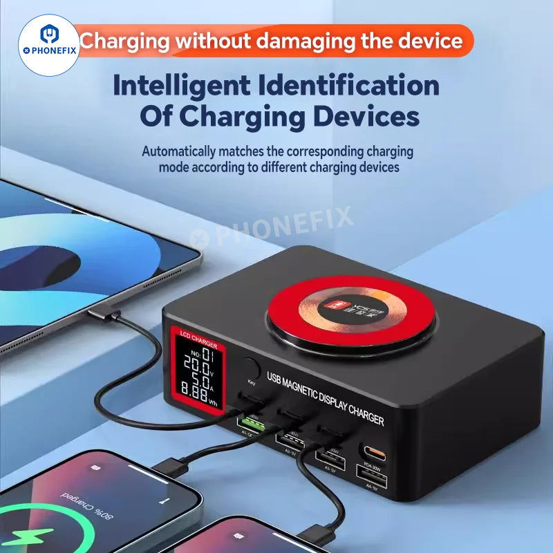 YCS M.Y--D06/S500/S550/S600 Digital Display Multi-port Phone Charging Station for Phones Fast Charge Tools - CHINA PHONEFIX SHOP Team