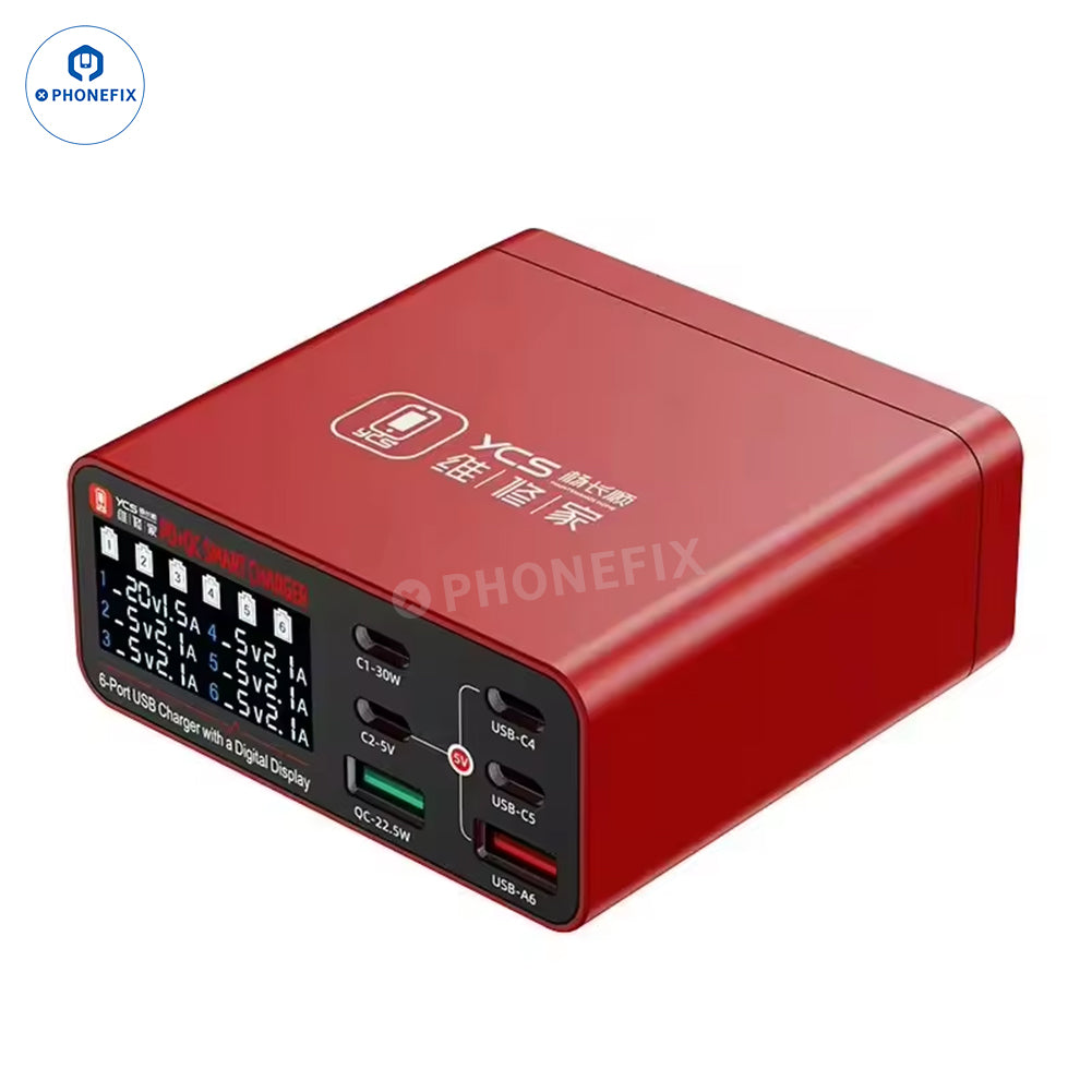 YCS M.Y Multi-Port Digital USB Charger PD QC Fast Charging Station - CHINA PHONEFIX SHOP Team