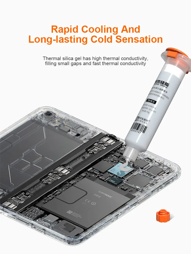 YCS Thermal Paste 100g 4W 6W CPU Heat Dissipation Grease Silicone