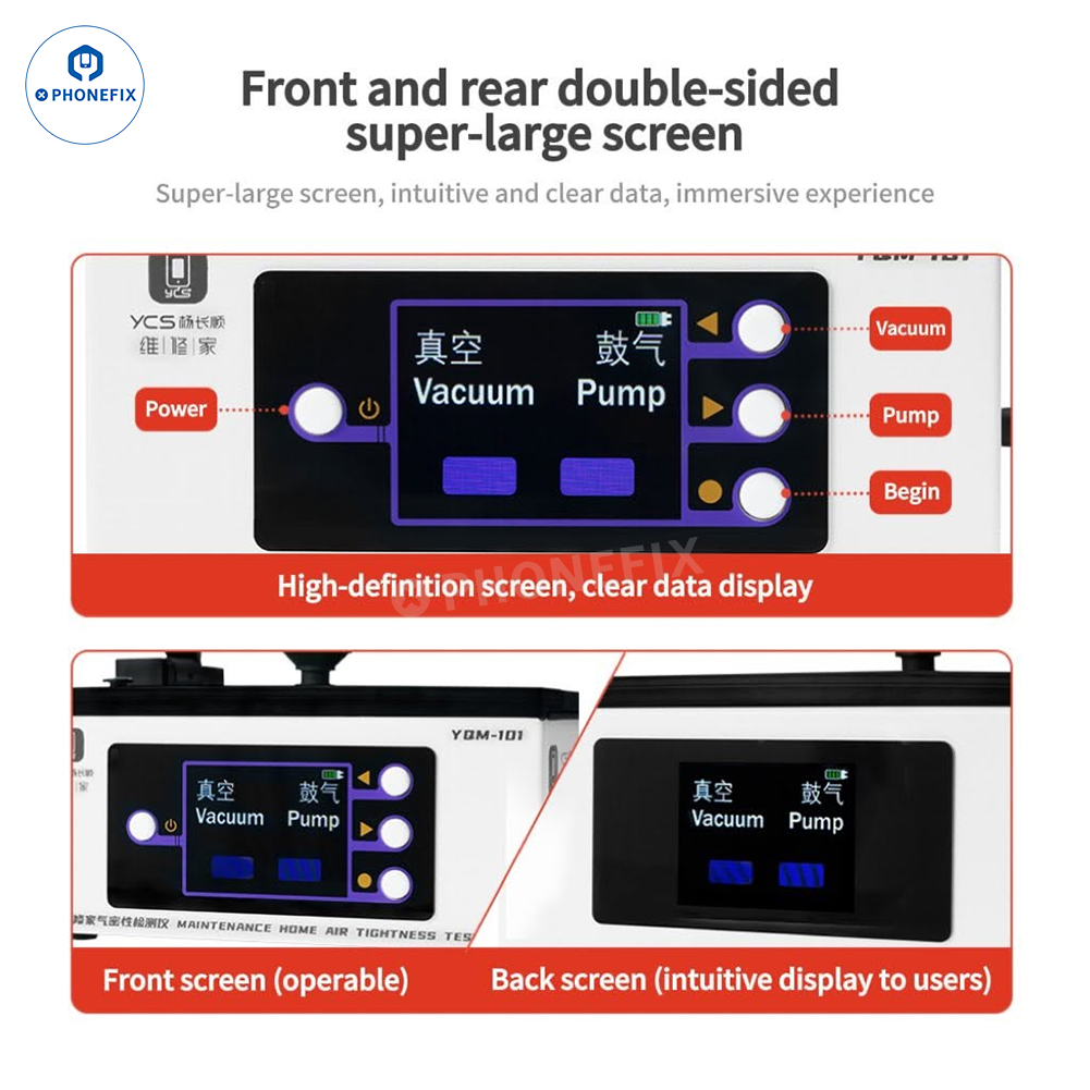 YCS YQM-101 Air Tightness Tester for Mobile Phone Tablet Repair