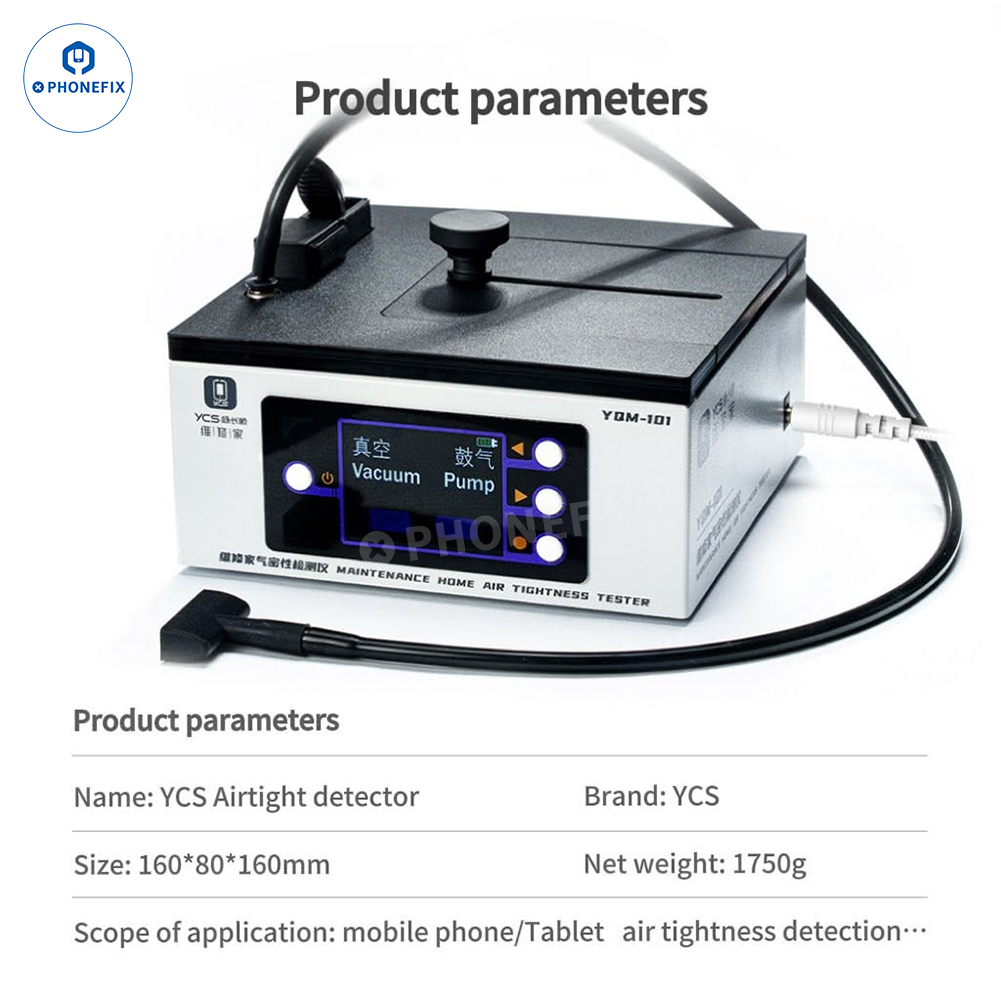 YCS YQM-101 Air Tightness Tester for Mobile Phone Tablet Repair