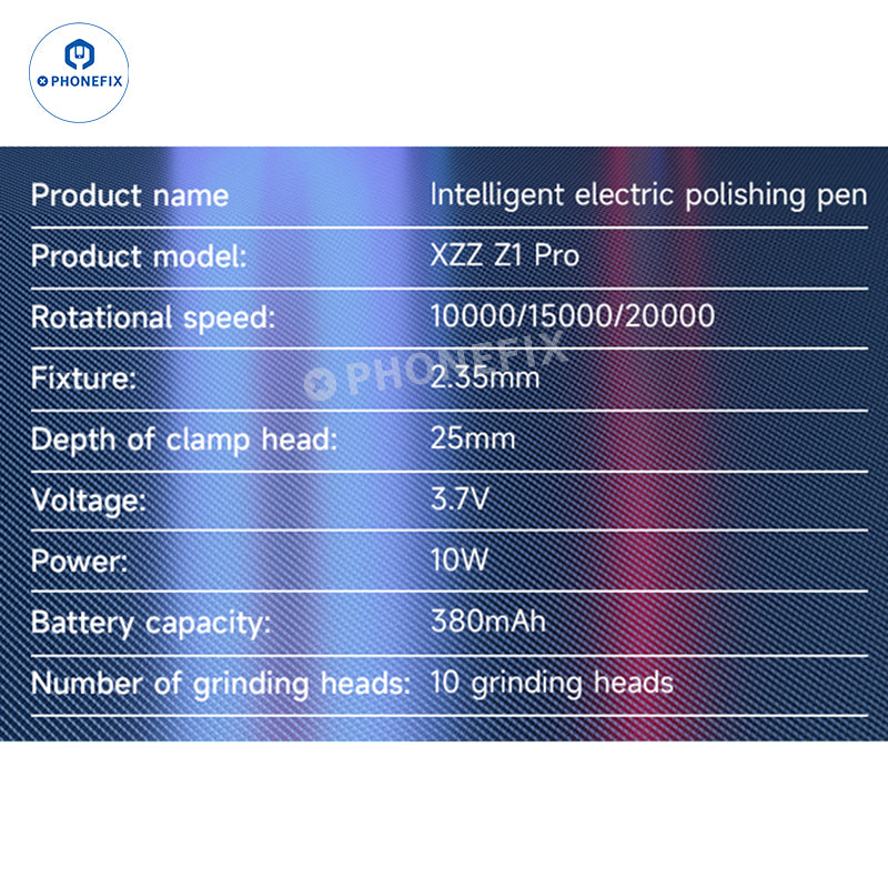 XZZ Z1 Pro Electric Polishing Pen Mobile Phone PCB IC Grinding Tool