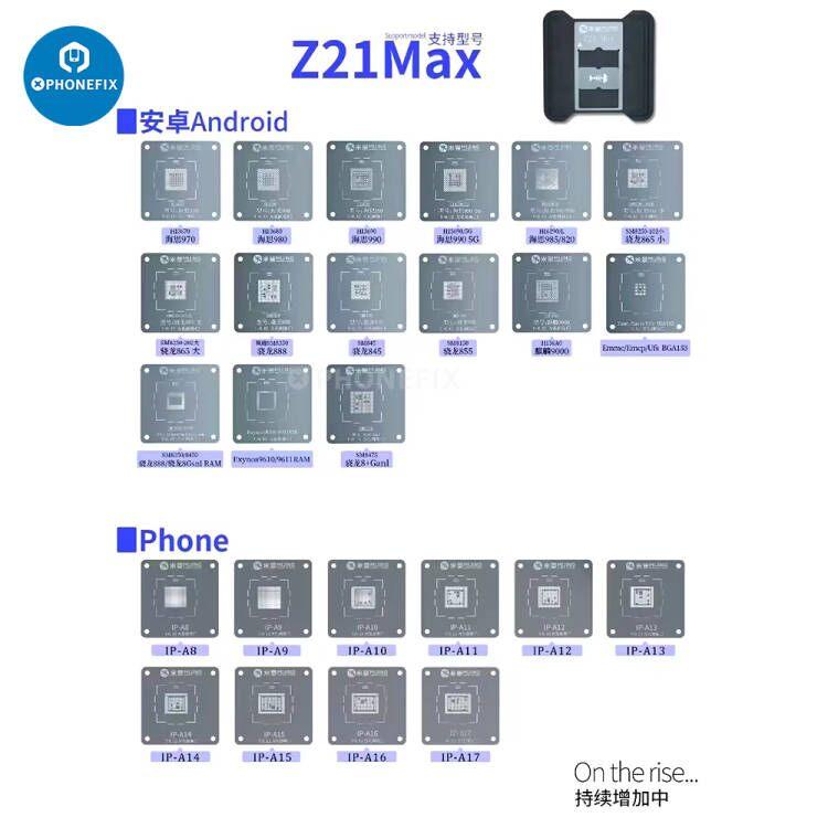 MJ Z21 Universal CPU Reballing Stencil For iPhone 6-14 Pro Max Repair - CHINA PHONEFIX