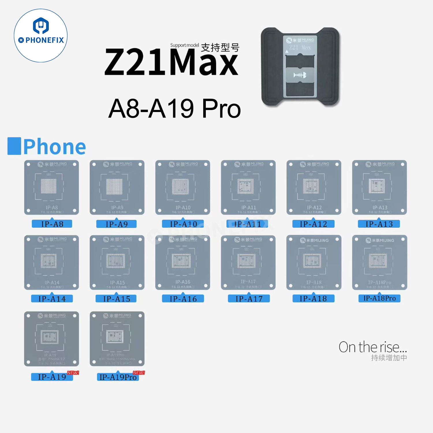 MJ Z21 MAX CPU Reballing Stencil For iPhone 6-16 Pro Max Repair