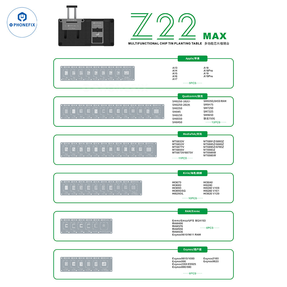 MIJING Z22MAX Reballing Platform/Glue Removal for iPhone Android - CHINA PHONEFIX SHOP Team