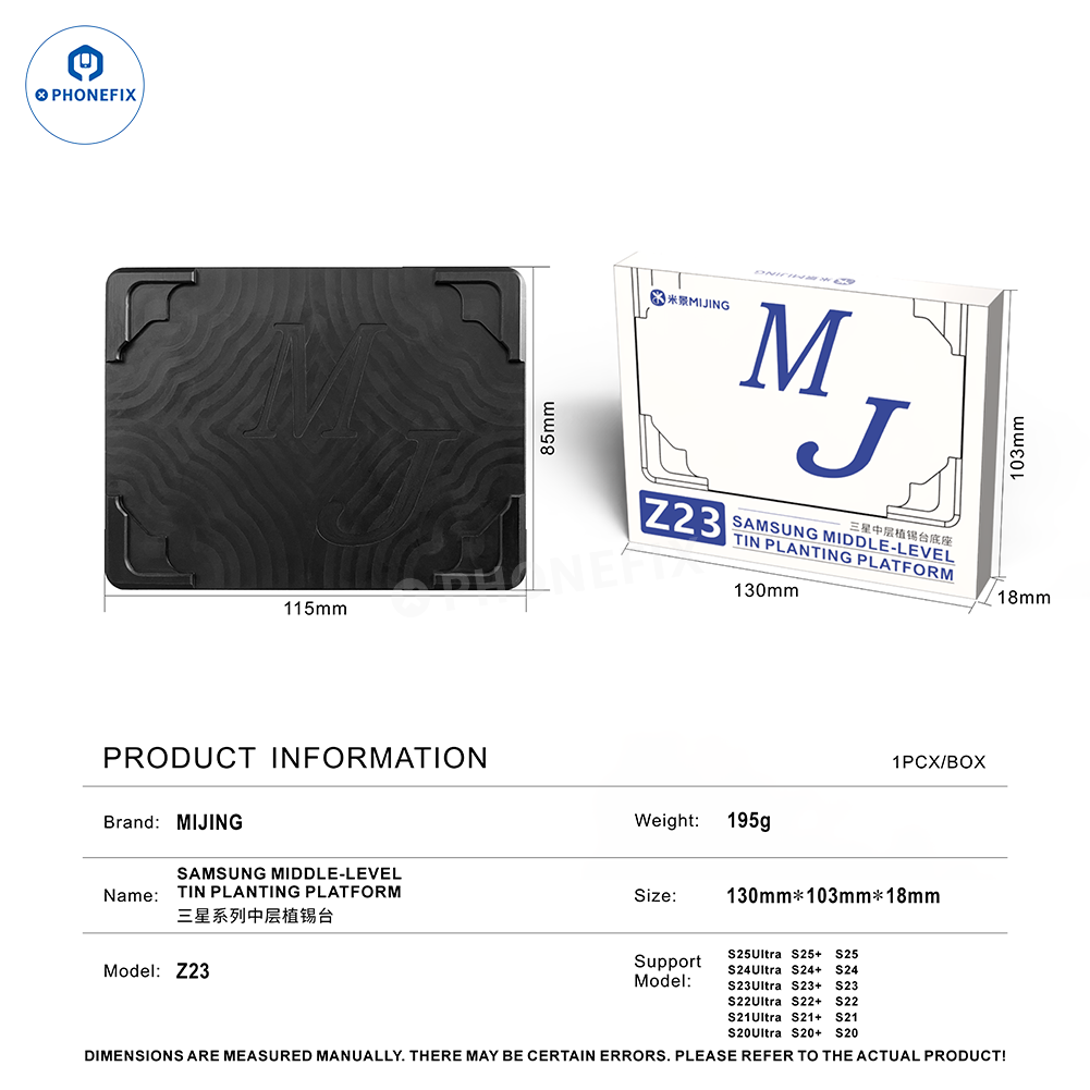 MiJing Z23 Samsung S20-S26 Ultra Mid-Layer BGA Reballing Platform