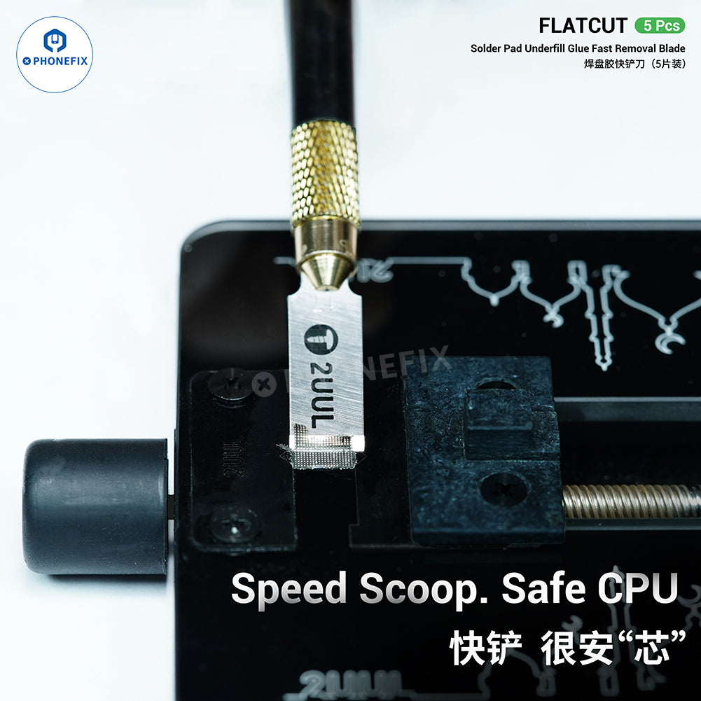 2UUL DA28 FlatCut No.11 Mobile IC Solder Pad Underfill Glue Removal Blade