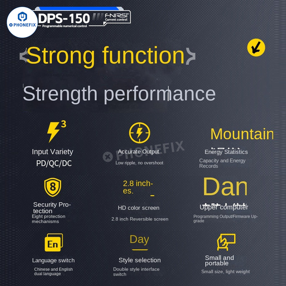 Fuente de alimentación CC mini programable FNIRSI DPS-150 de 30 V y 5 A