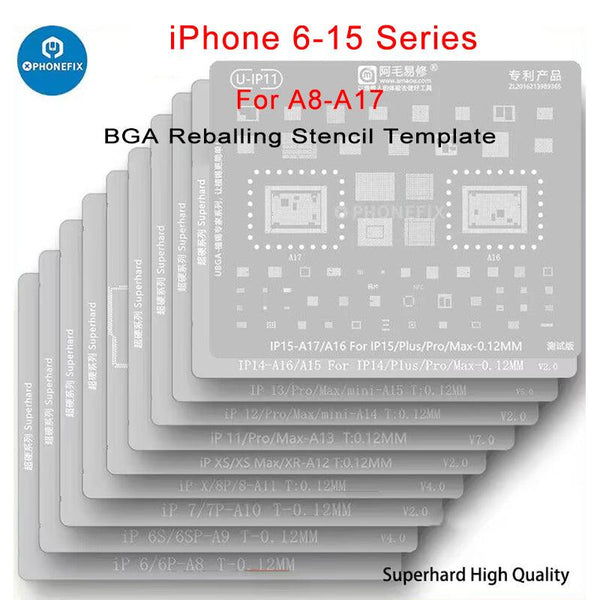Amaoe CPU IC BGA Reballing Stencils Kit For iPhone PCB Board - CHINA PHONEFIX