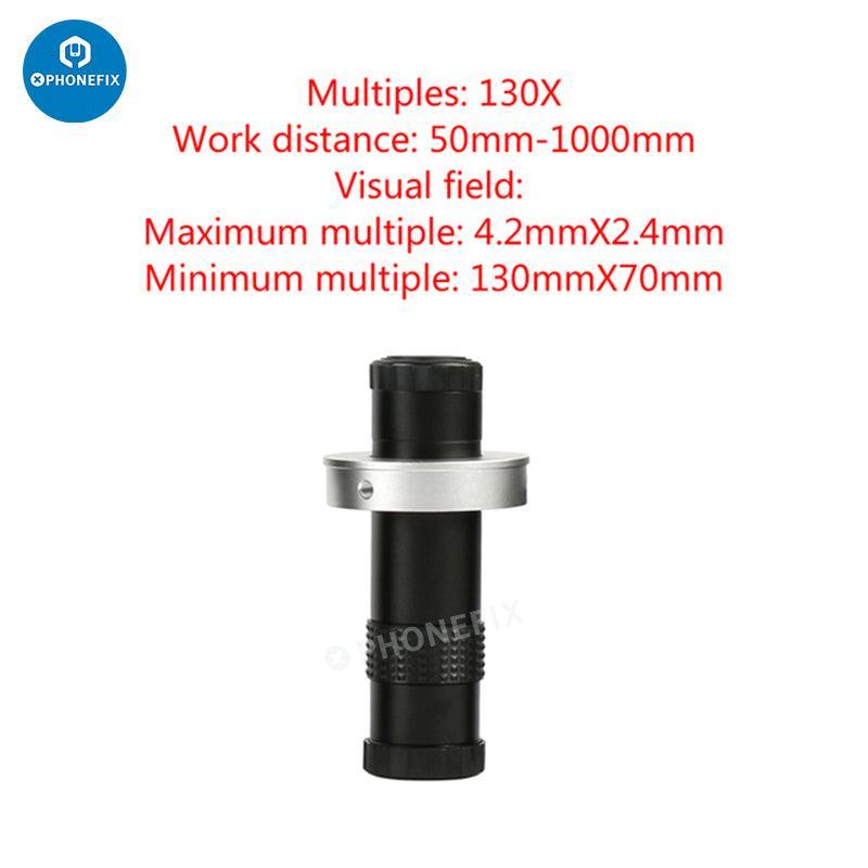 Microscope C-Mount Lens - Adjustable 120X 180X 300X Zoom For HDMI VGA USB Cameras
