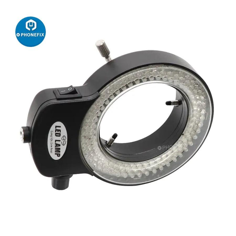 Adjustable 144 LED Microscope Ring Light with Adapter