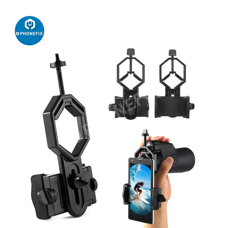 Adjustable Phone Adapter Mount Microscope Clip Bracket Stand