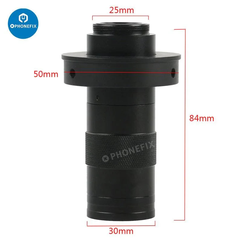 Adjustable Zoom C-Mount Glass Lens Adapter For Microscope Camera