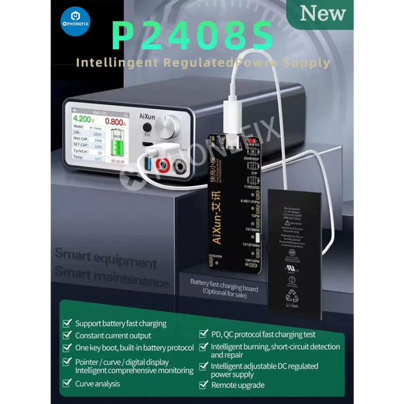 AIXUN P2408S Regulated Power Supply For iPhone Android - DC