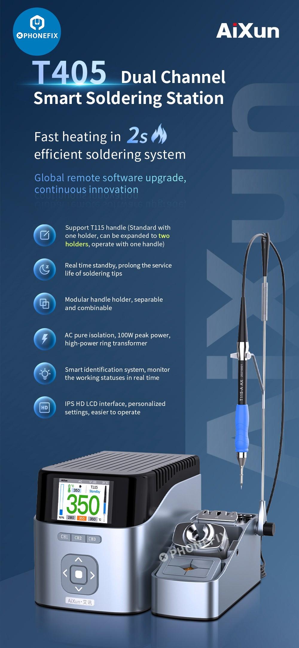 Aixun T410 T435 T405 Dual Channel Intelligent BGA Soldering Station - CHINA PHONEFIX