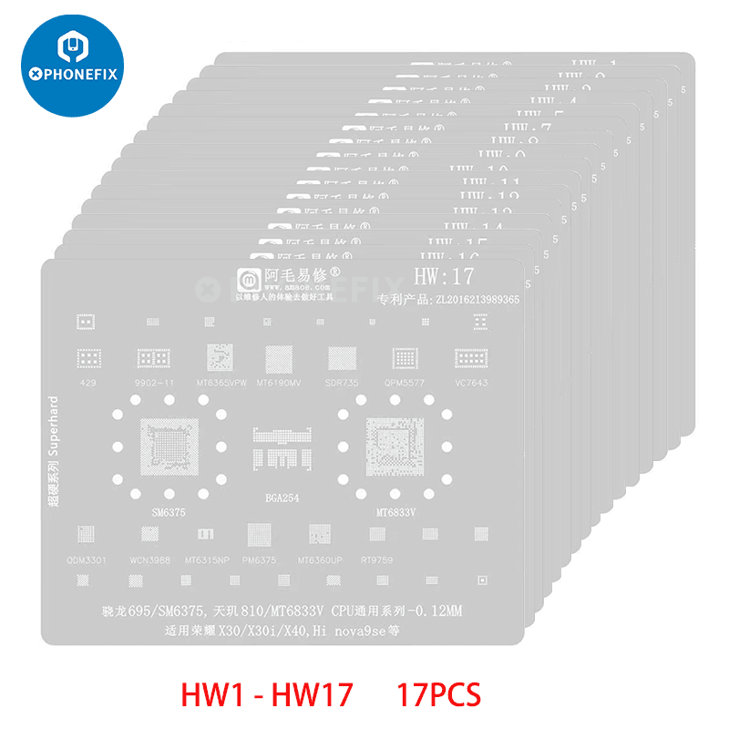 Amaoe Universal BGA Reballing Stencil For Huawei Motherboard Chips - CHINA PHONEFIX