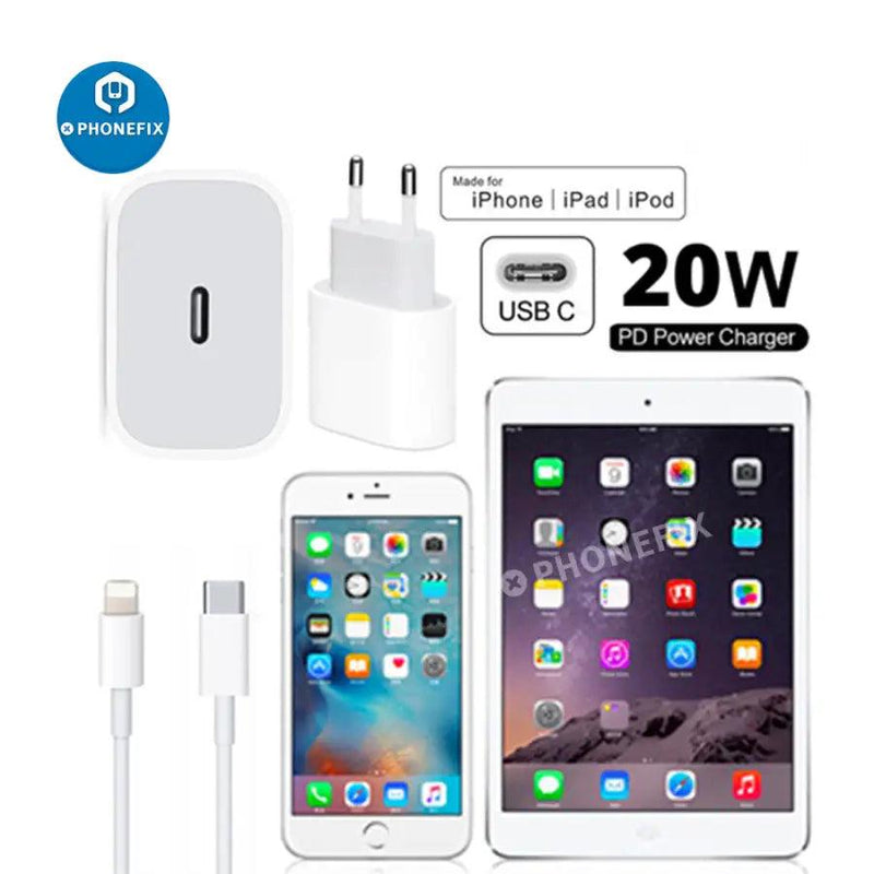 Chargeur Apple type C 20W (original) pour iPhone et iPad - Prix en