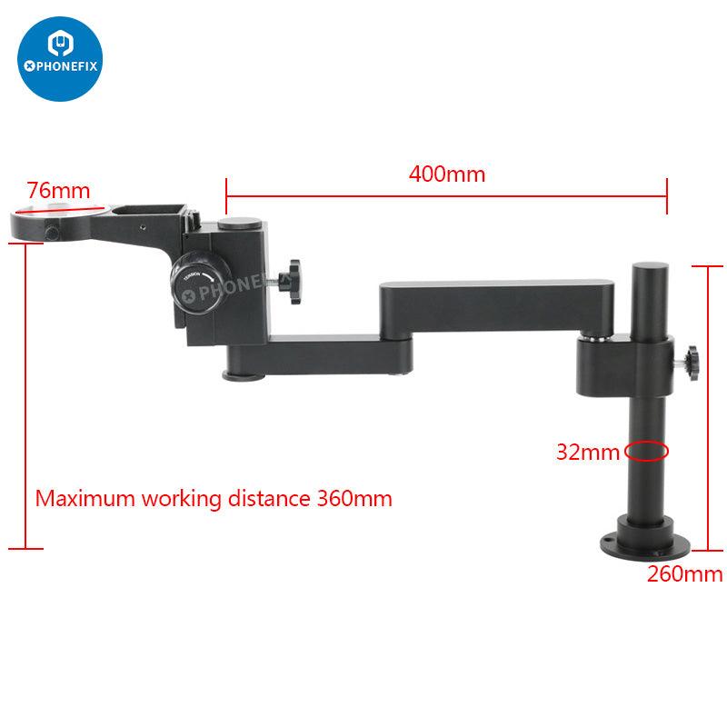 Articulating Arm Clamp Microscope Bracket 50/76mm Focusing Holder - CHINA PHONEFIX