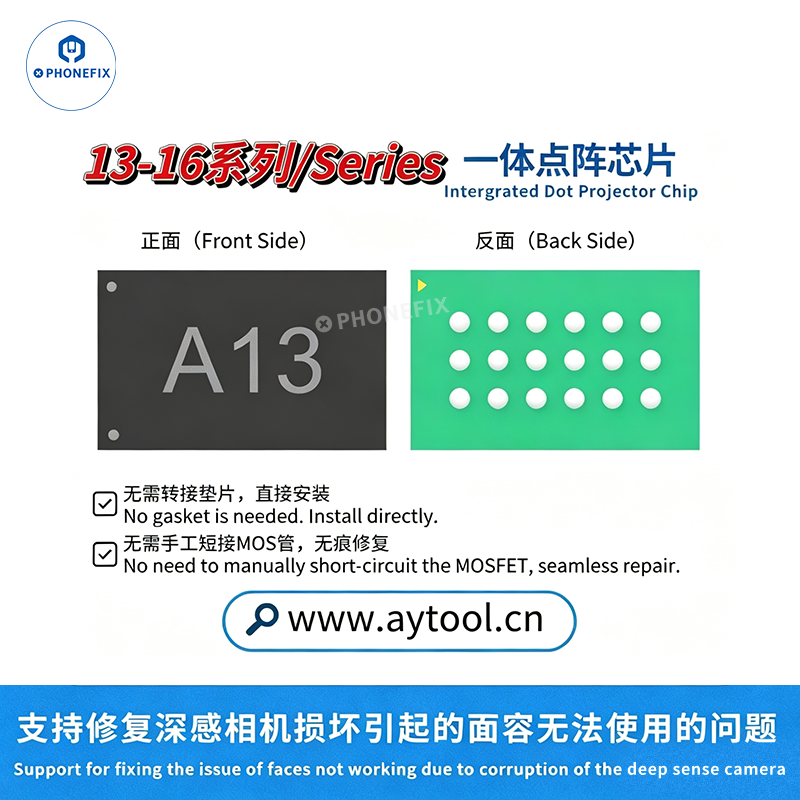 PHONEFIX A108 BOX Multi-function Face ID Repair Tool for iPhone 8-16 Pro Max, shown in the image.