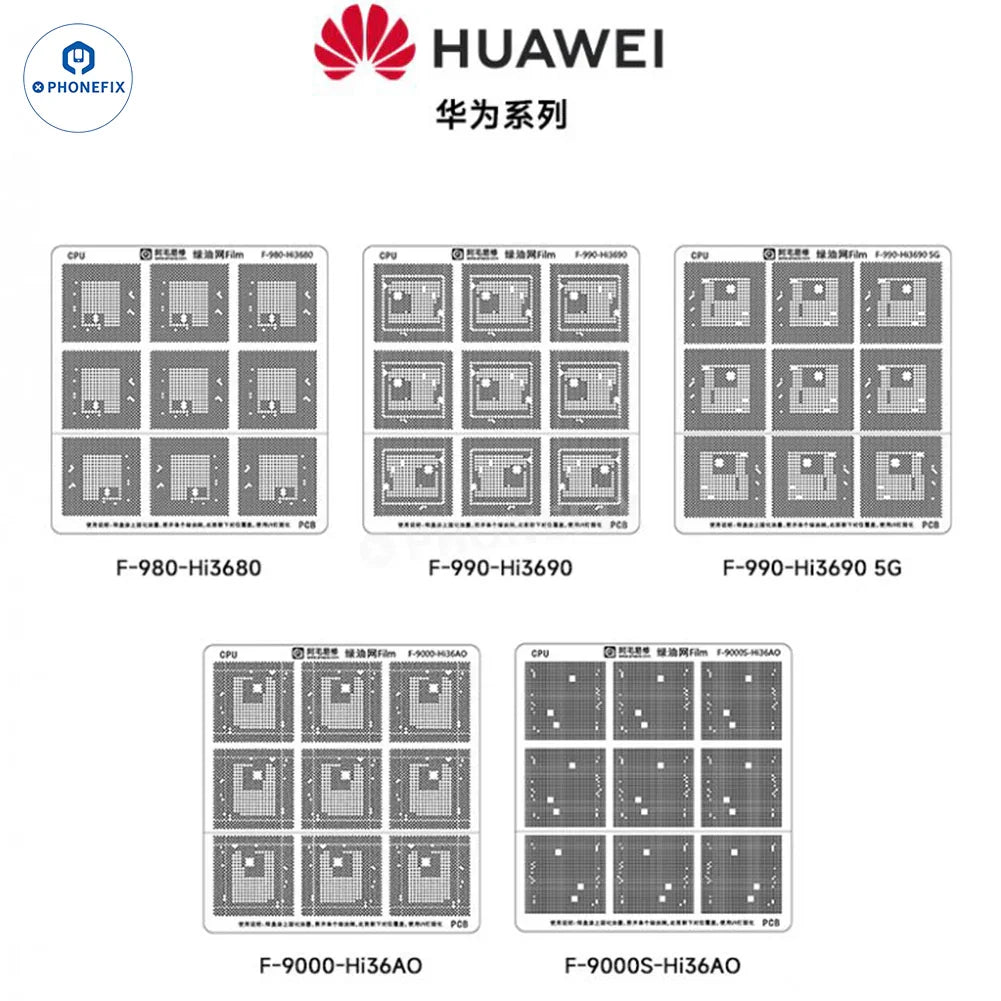 AMAOE Green Oil Network Film for iphone A10-A17 CPU BGA Reballing