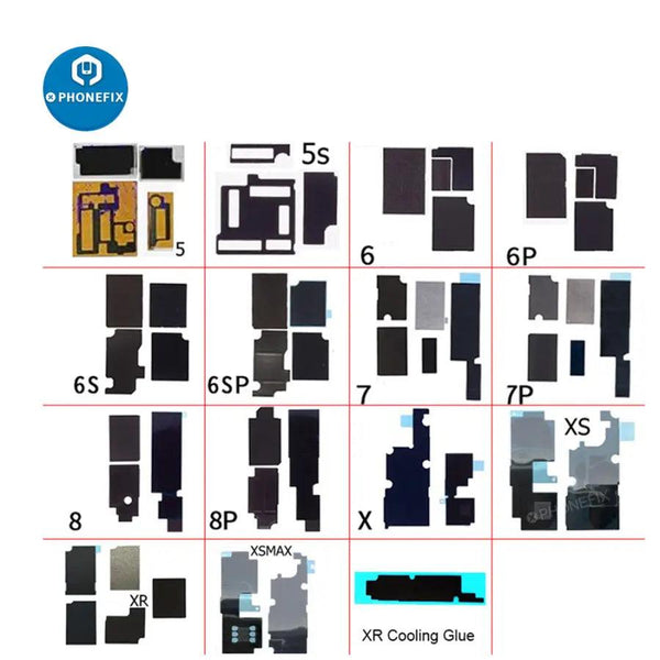 Motherboard Sticker iPhone 6-12 Pro Max Logic Board Black Heat Sink - CHINA PHONEFIX