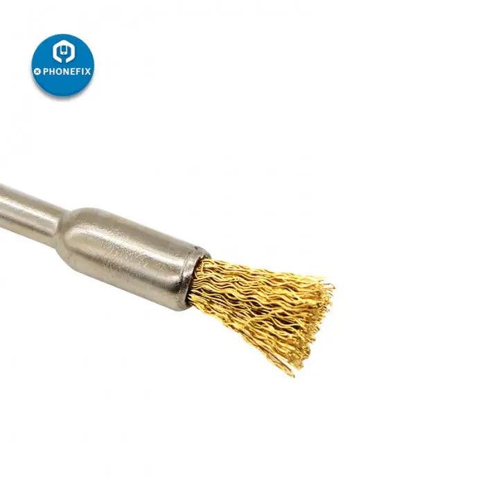 Brass Wire Copper Brush Rotary Copper Wire PCB Board Polishing Tool - CHINA PHONEFIX