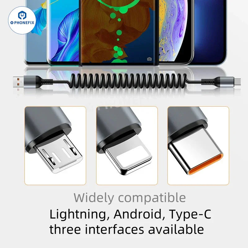 Câble de charge ultra-rapide CarPlay pour voiture, USB Type-C et Lightning - Équipe CHINA PHONEFIX SHOP