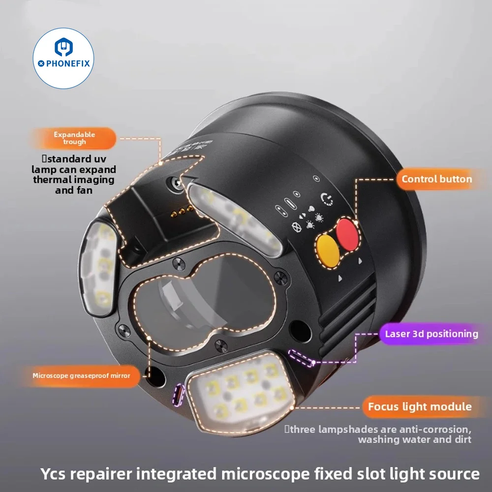 YCS Tools Integrated Microscope Positioning Light UV Curing Lamp