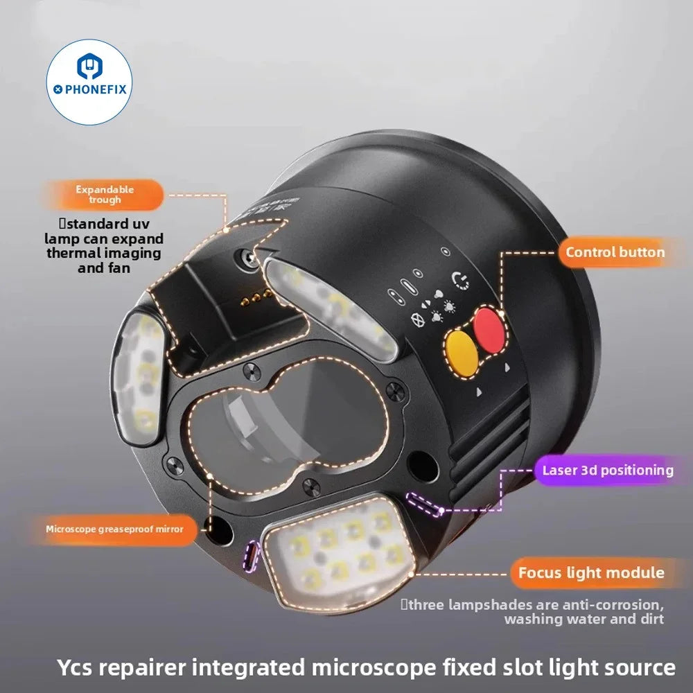 YCS Tools Integrated Microscope Positioning Light UV Curing Lamp