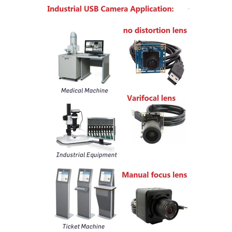 CCTV High Resolution 8MP USB Webcam Indurstrial USB Video