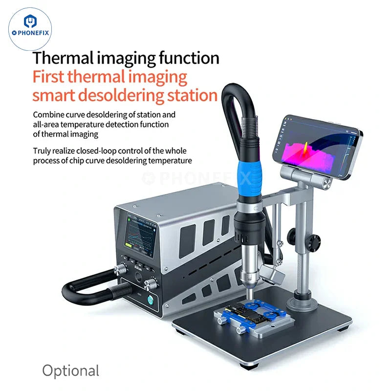 AiXun H314 1400W hot air gun BGA rework station with digital controls, used for electronics rework and component removal.