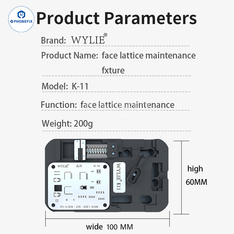 WYLIE Face ID Dot Matrix Repair Fixture For iPhone X-15 Pro Max