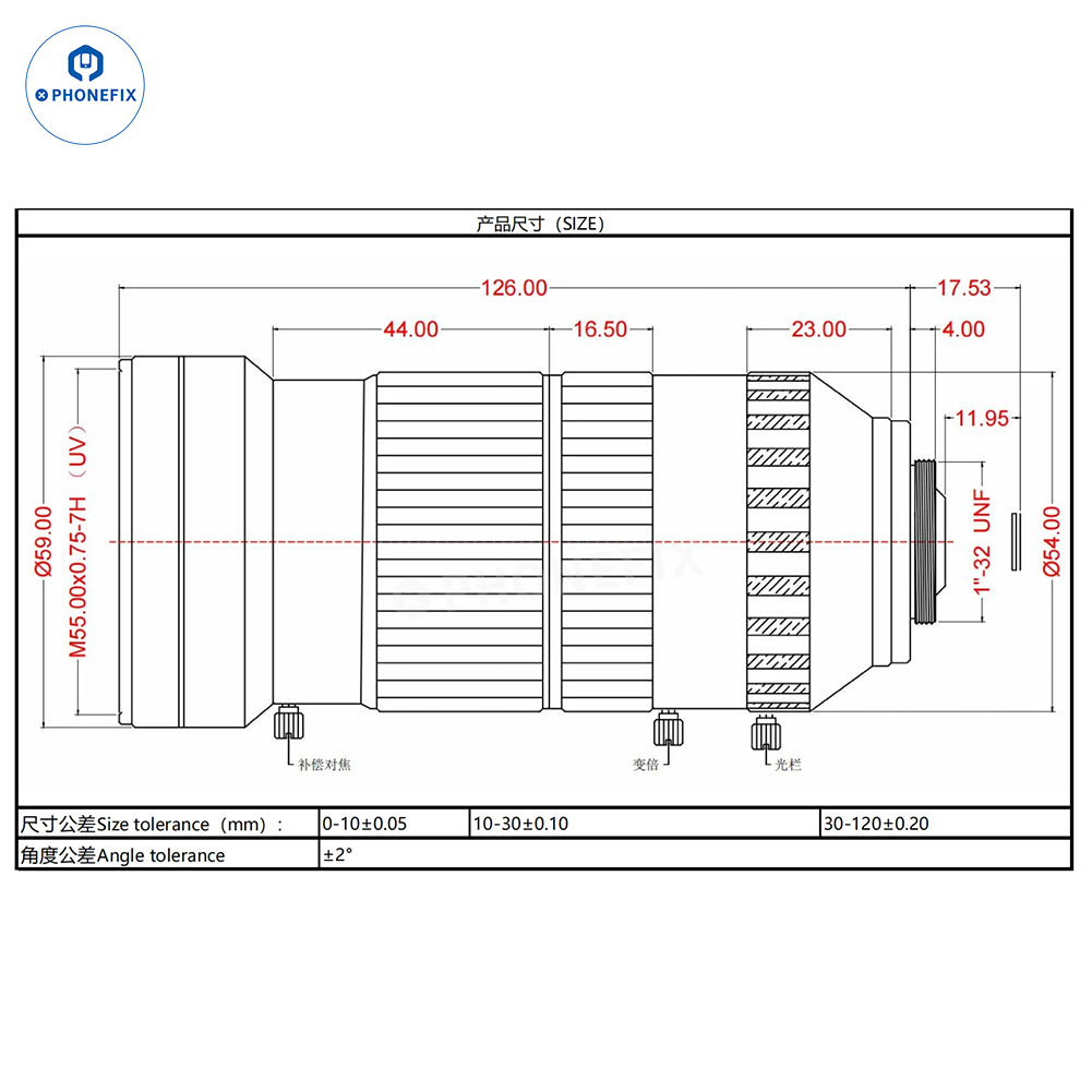 15-185mm C-Mount CS Industrial Lens for Online Live Streaming