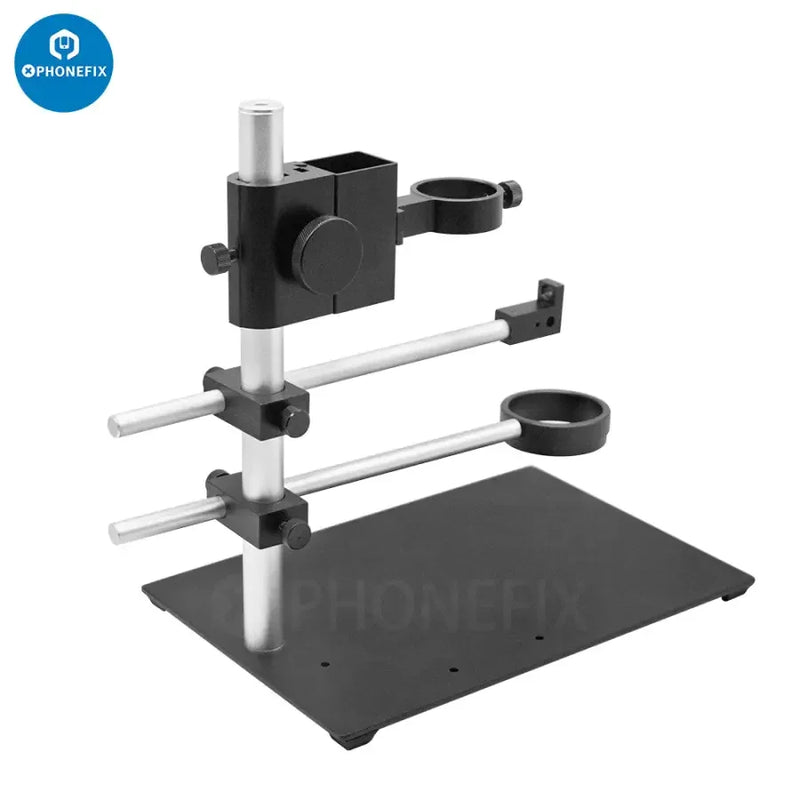 Dual Arm Boom Stand Adjustable Metal Holder Set For Microscope Camera