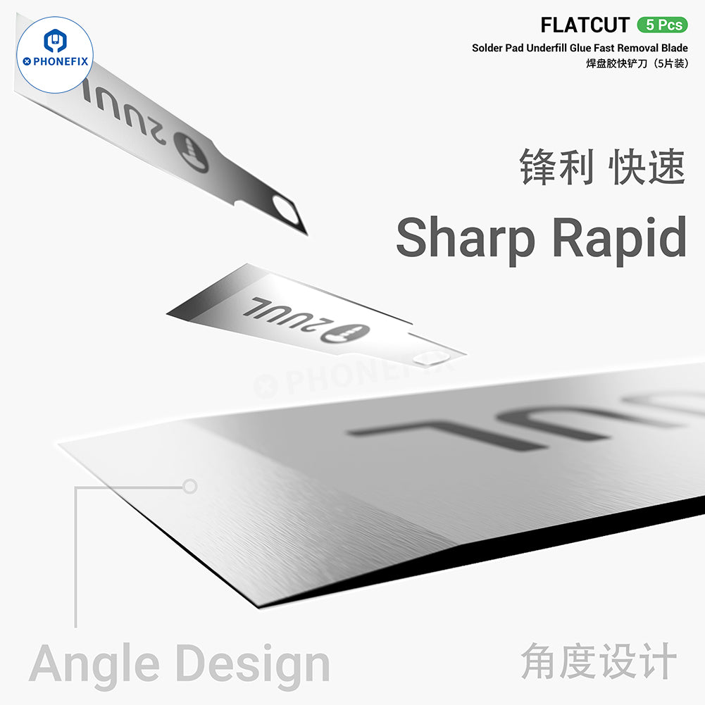 2UUL DA28 FlatCut No.11 Mobile IC Solder Pad Underfill Glue Removal Blade