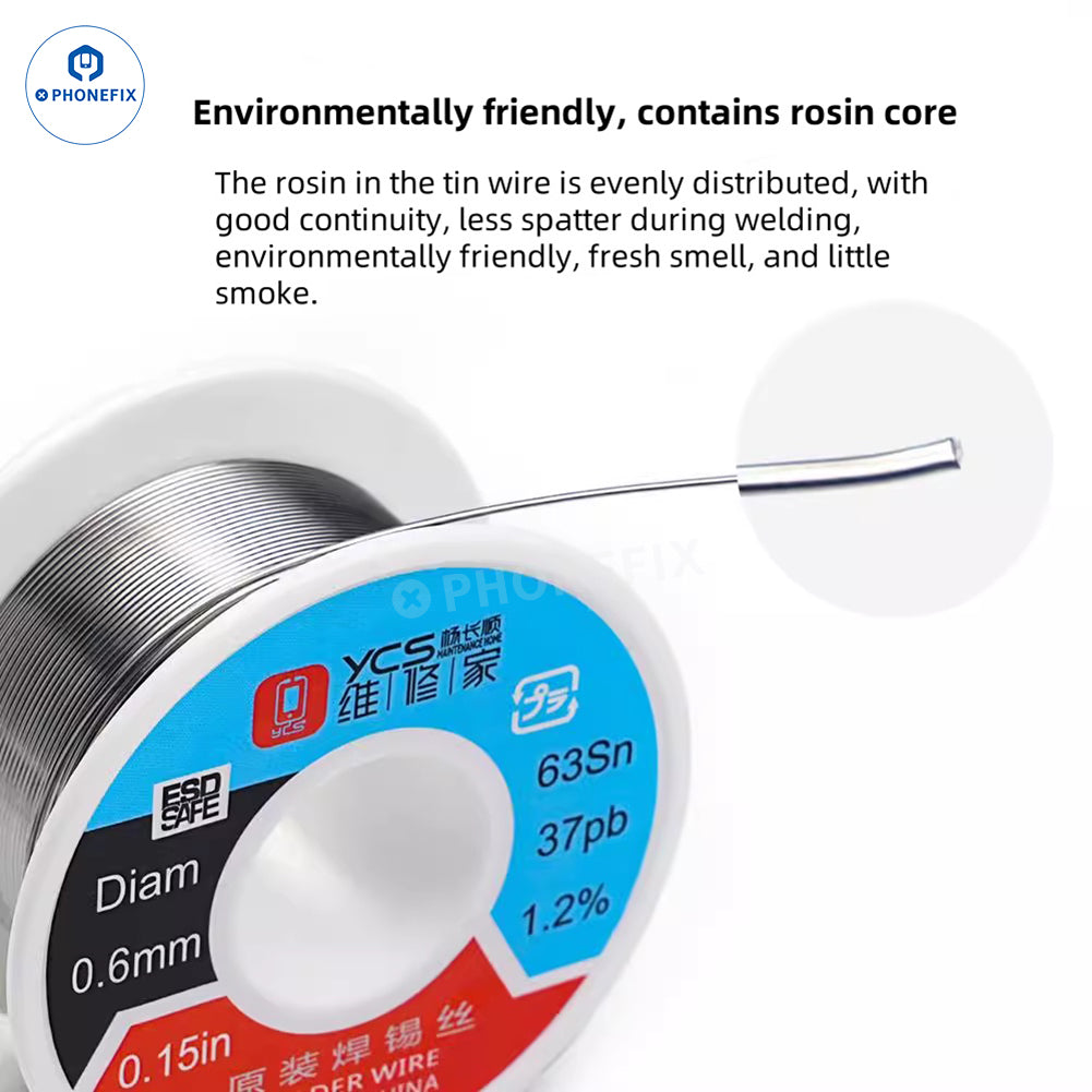 YCS 0.4mm 0.6mm Solder Wire for Phone Motherboard Repair