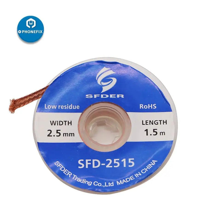 Flux Desoldering Braid Solder Remover 99.9% Pure Copper Absorption Wire - CHINA PHONEFIX