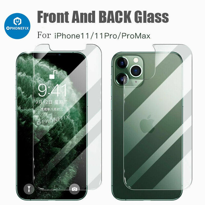 Front Back Tempered Glass Screen Protector For iPhone 8-14 Pro Max - CHINA PHONEFIX