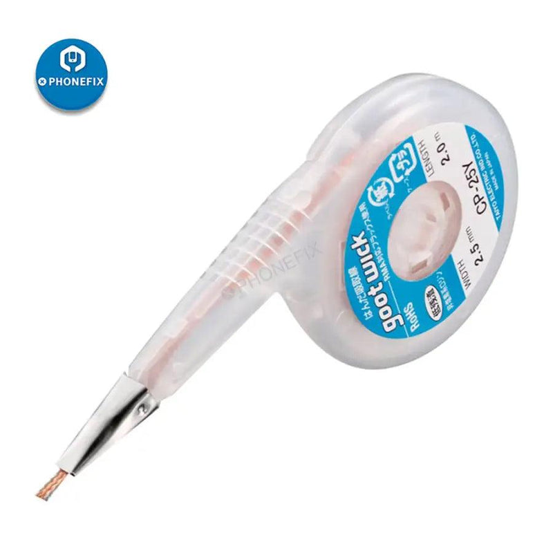 GOOT Desoldering Wick Dispenser Stainless Steel Mouth Suction Tin Wire