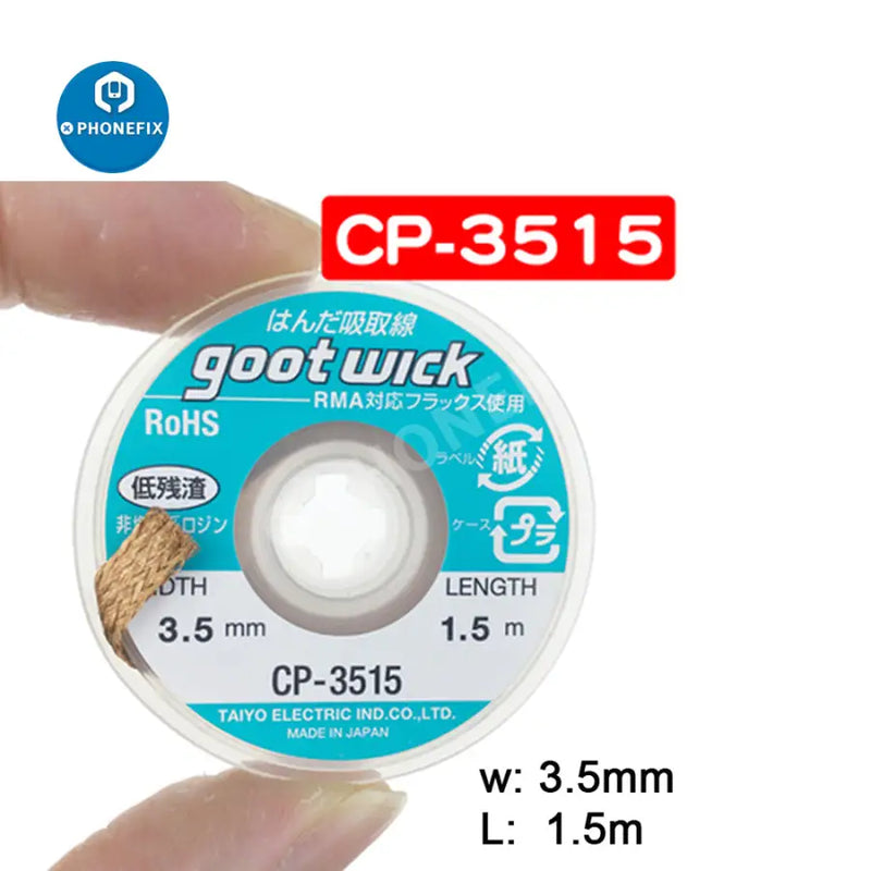 Goot Wick Soldering Accessory Braided Copper Wire BGA Solder Remover