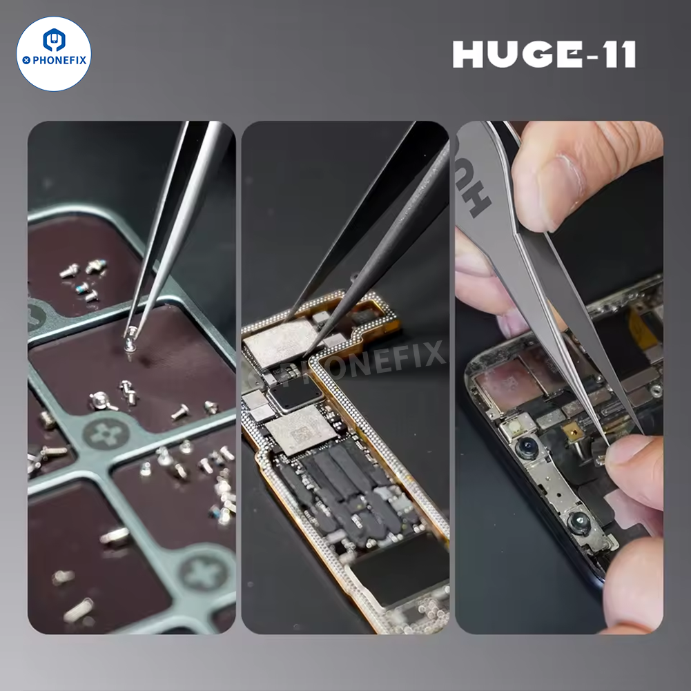 Wide Body Grip Tweezers Ultra-fine Pointed Tip for Mobile Phone Repair